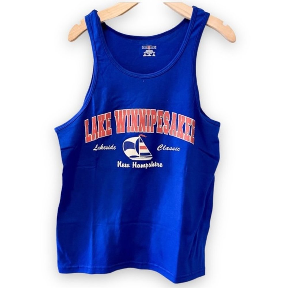 Lake Winnipesaukee New Hampshire Sailing Logo Graphic Tank Top Unisex Small